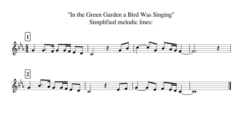 In the greean garden - melody