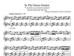 In the Green Garden - music sheet